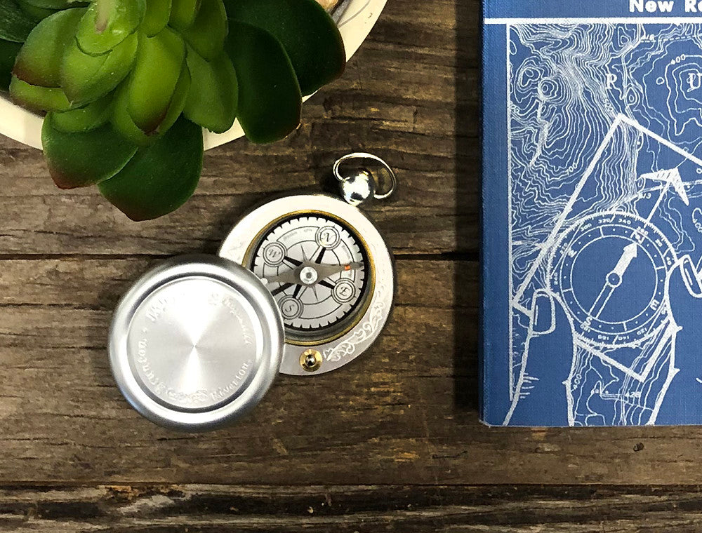 Brunton Vintage Pocket Compass - on a desk