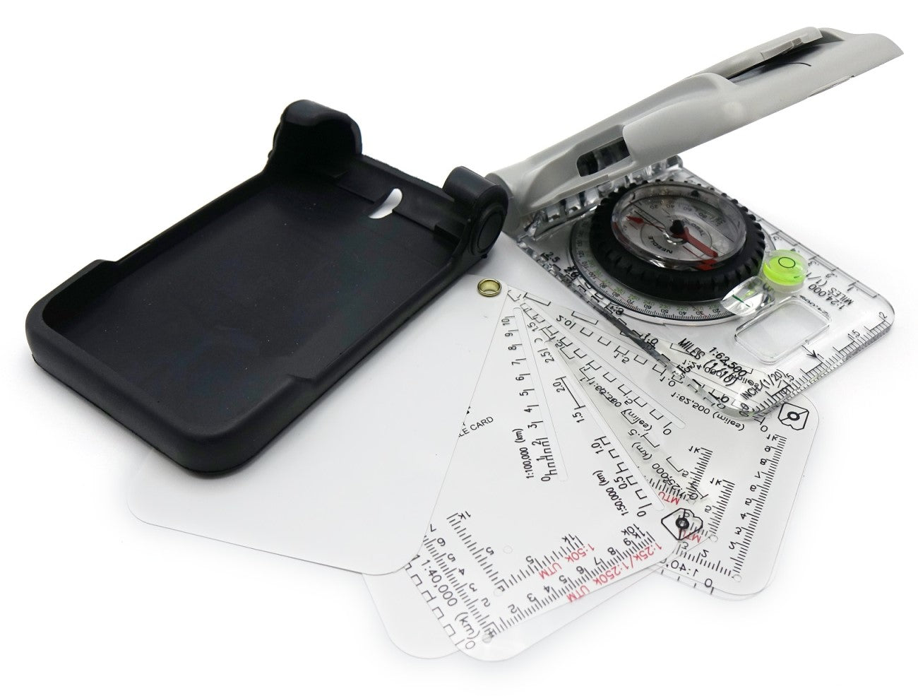 Brunton Truarc20 Sighting Mirror Compass - exposing internal cards