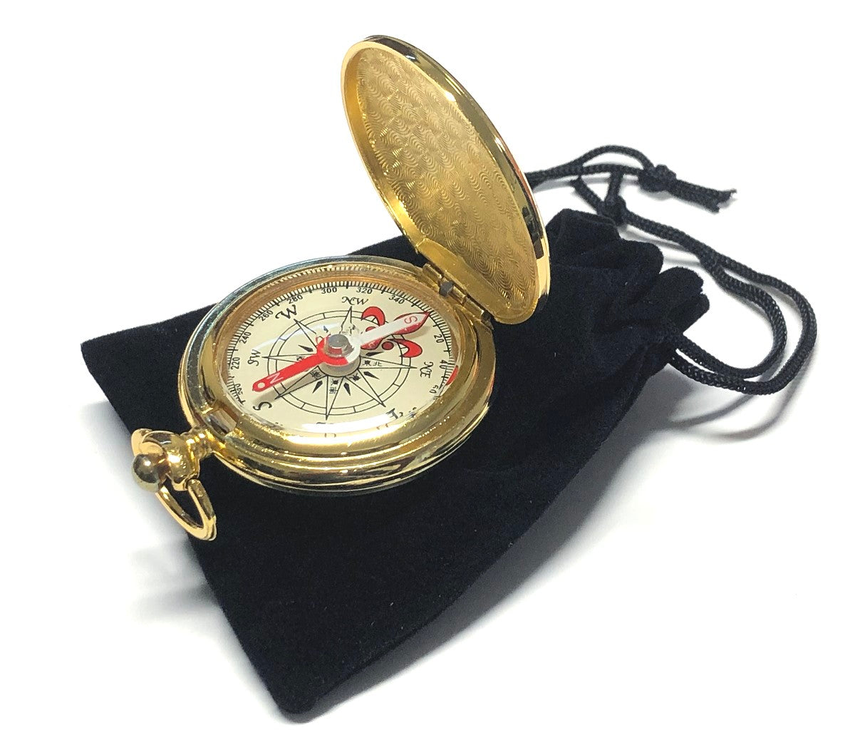 Treknor Pocket Compass - Gold, with pouch
