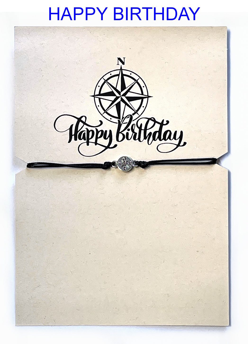 Compass Rose Bracelet with the Happy Birthday card