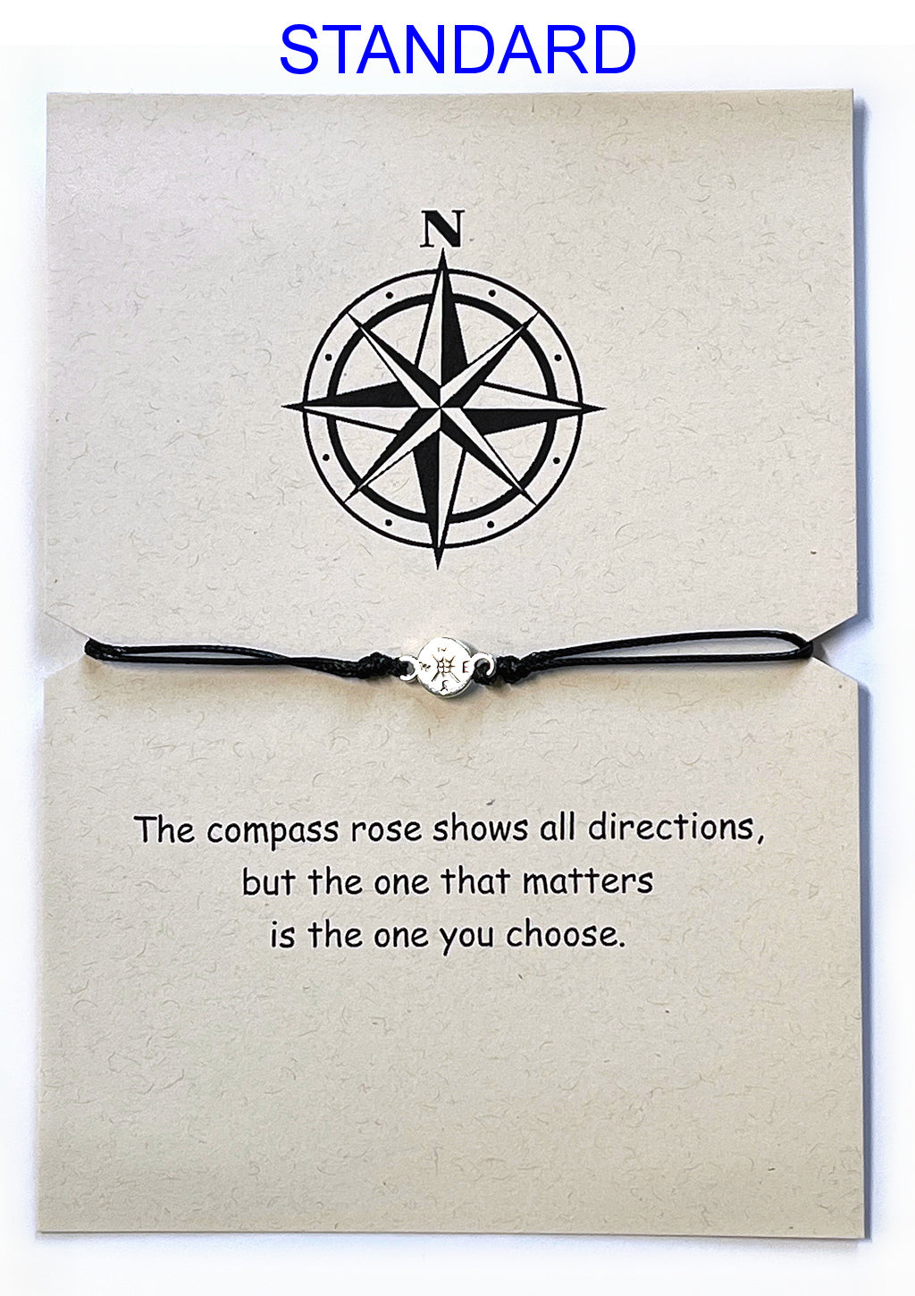 Compass Rose Bracelet with the standard card