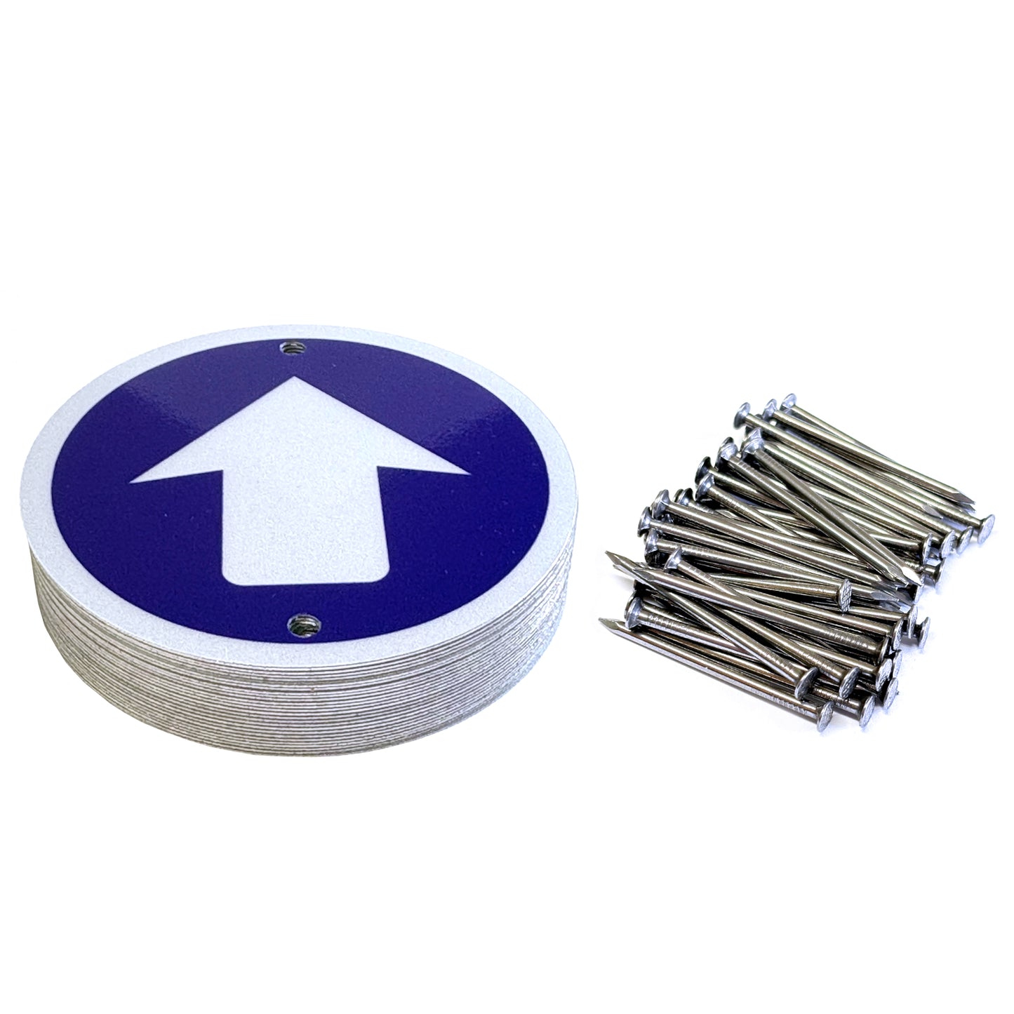 Reflective Aluminum Trail Markers, 24pack, Blue