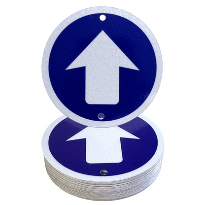Reflective Aluminum Trail Markers, 24pack, Blue