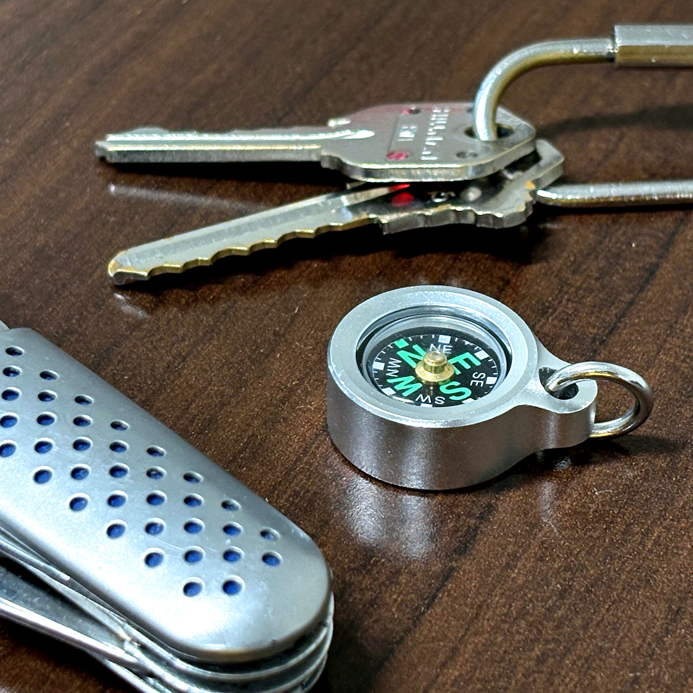 EDC Aluminum Compass Pendant