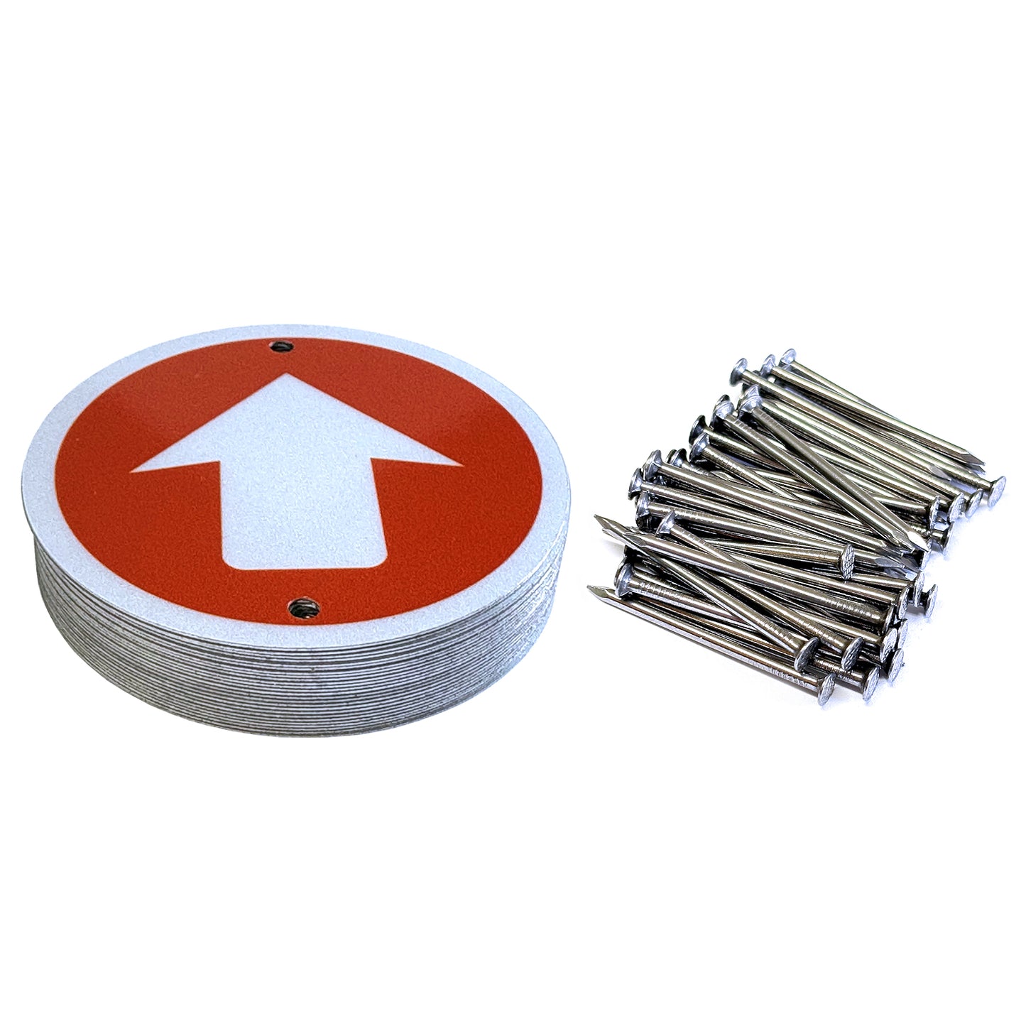 Reflective Aluminum Trail Markers, 24pack, Orange