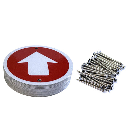 Reflective Aluminum Trail Markers, 24pack, Red