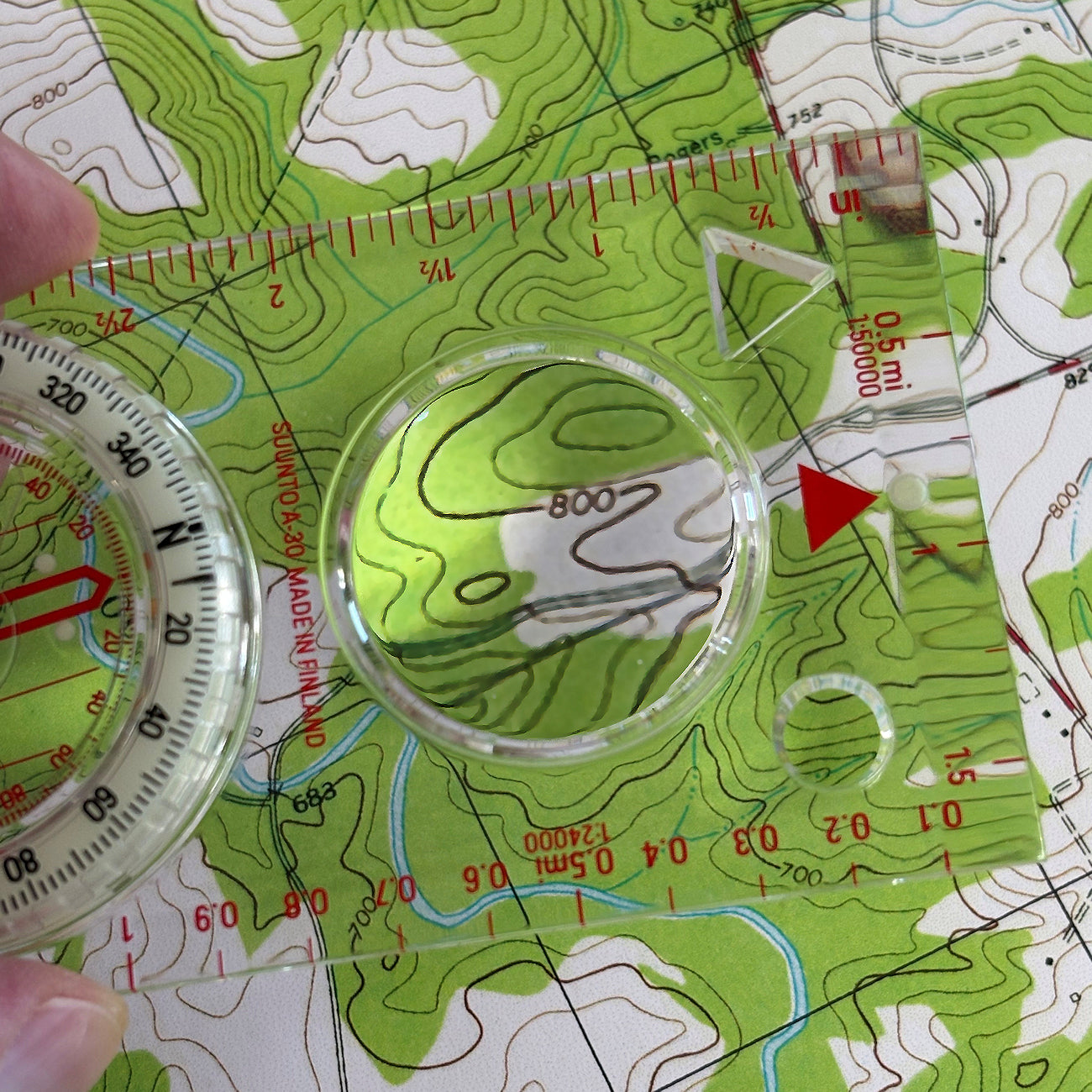 A-30L Woodsman Baseplate Compass – The Compass Store