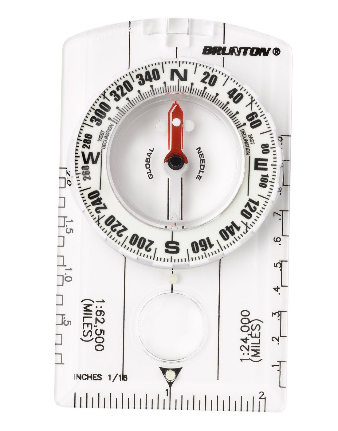 Brunton 8010 Luminescent Compass - top down view